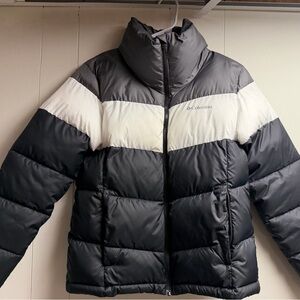 Columbia Men's Gray and White Puffer Jacket